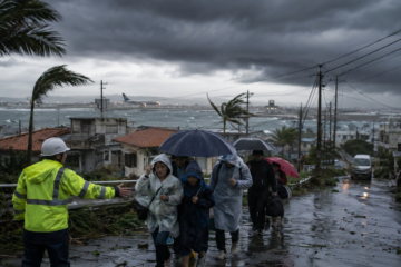 Tifón Dolphin obliga a evacuar a más de 5.000 personas en Japón y deja cientos de vuelos cancelados