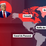 Trump publica mapa con la bandera de EE. UU. sobre México, el Caribe y Canadá