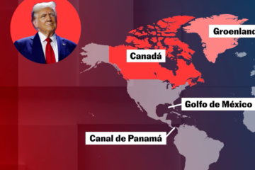 Trump publica mapa con la bandera de EE. UU. sobre México, el Caribe y Canadá